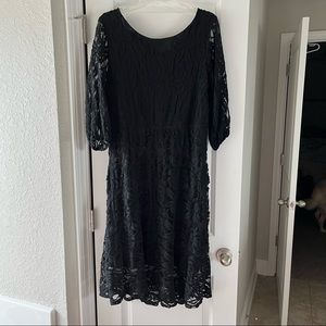 Black lace dress
